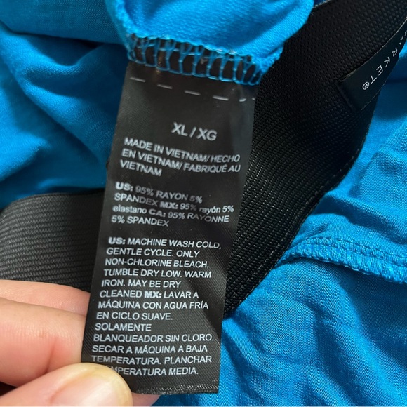 Whbm Wide Leg Crop Slub Knit Wrap Over Pants Ocean Tie Front Elastic Waist SZ XL - Picture 3 of 8